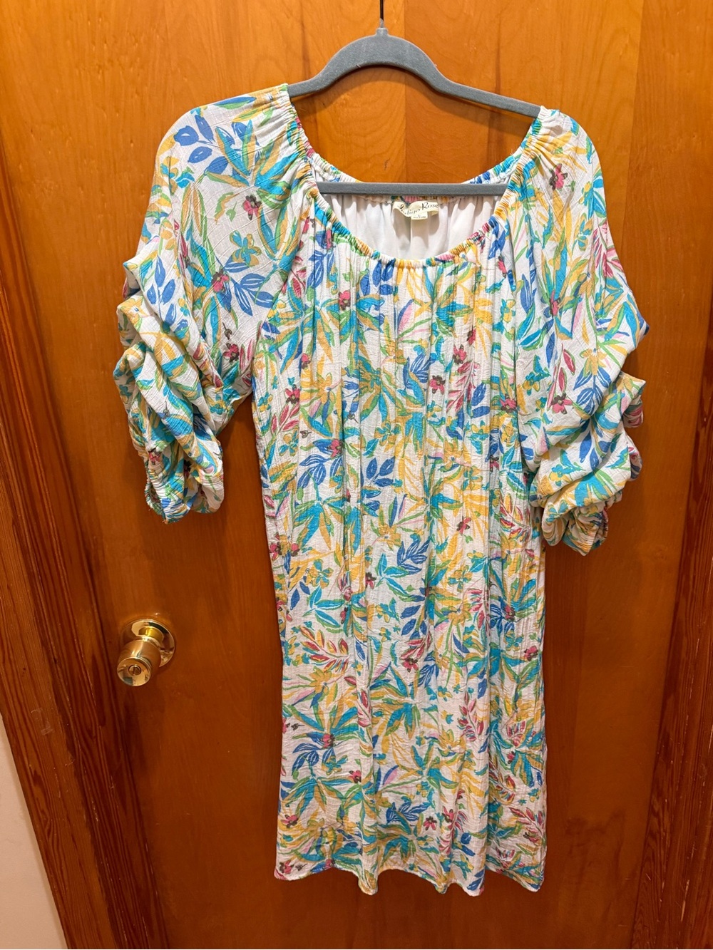 Indigo Rose floral midi dress